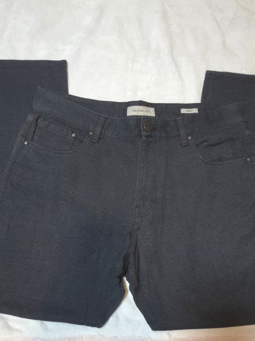 VTG Calvin Klein Jeans Men’s Straight Fit Pants 36x30 Denim Dark Gray Soft